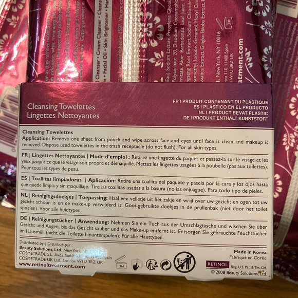 [Lot of 3] NEW Livaura Skincare Cosmetics Retinol Cleansing Wipes 60 Ct - Picture 7 of 14